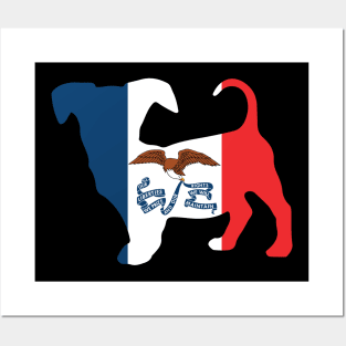 Chiweenie Dog Lover Iowa Flag Posters and Art